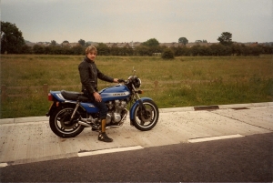 CB900FA from an era when exhausts could be as small as you wanted and level of noise wasn't an issue!